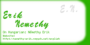 erik nemethy business card